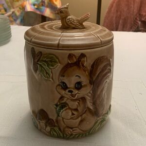 Vintage squirrel cookie jar
